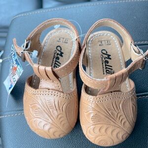 MELLA Girls Tan Leather Shoes